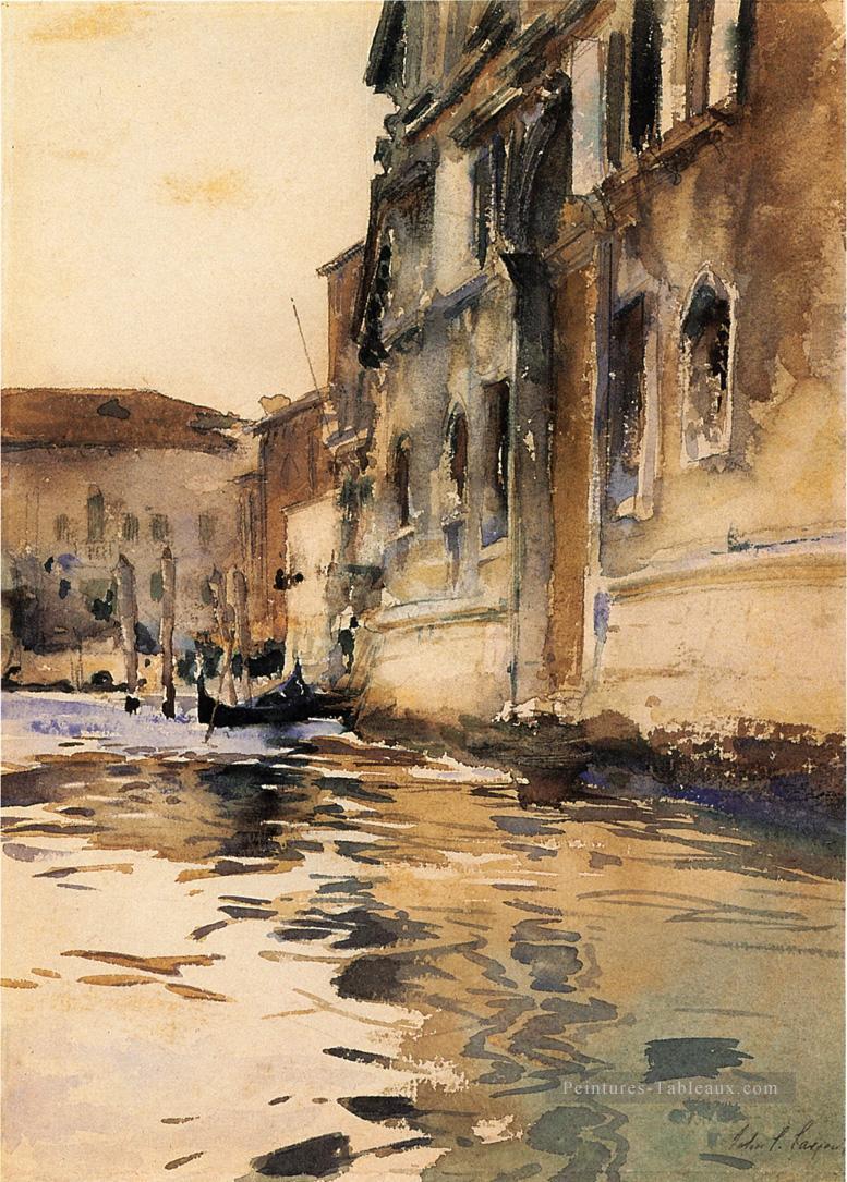 Canal Vénitien Palazzo Corner John Singer Sargent Venise Peintures à l'huile